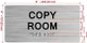 FD COPY ROOM SIGN WITH RAISED LETTERS