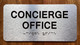 HPD CONCIERGE OFFICE SIGN WITH RAISED LETTERS