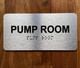 NYC PUMP ROOM SIGN WITH RAISED LETTERS