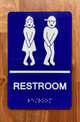 NYC RESTROOM SIGN RAISED LETTERS