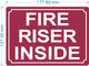 FD FIRE RISER INSIDE SIGN