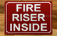 HPD FIRE RISER INSIDE SIGN