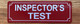 NYC INSPECTOR'S TEST SIGN