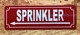 SPRINKLER LEFT ARROW SAFETY SIGN