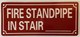 FIRE HOSE IN STAIR BLANK COMPLIANCE SIGN