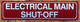 HPD ELECTRICAL MAIN SHUT OFF SIGN