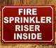 HPD FIRE SPRINKLER RISER INSIDE SIGN