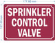 HPD SPRINKLER CONTROL VALVE SIGN