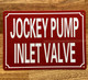 FD JOCKEY PUMP INLET VALVE SIGN