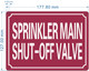 FD SPRINKLER MAIN SHUT-OFF VALVE SIGN