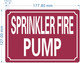 FD SPRINKLER FIRE PUMP SIGN