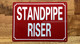 FD STANDPIPE RISER SIGN