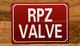 RPZ VALVE SAFETY SIGN