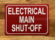 ELECTRICAL MAIN SHUT-OFF SAFETY SIGN
