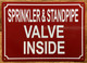 HPD SPRINKLER & STANDPIPE VALVE INSIDE SIGN
