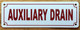 HPD AUXILIARY DRAIN SIGN
