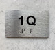 NYC APT NUMBER 1Q SIGN-UNIT NUMBER SIGN WITH RAISED LETTERS