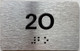 FD APT NUMBER 2O SIGN-UNIT NUMBER SIGN WITH RAISED LETTERS