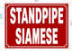 HPD STANDPIPE SIAMESE SIGN