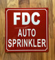 NYC FDC AUTO SPRINKLER SIGN