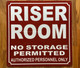 REFLECTIVE RISER ROOM SAFETY SIGN