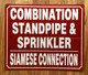 FD COMBINATION STANDPIPE AND SPRINKLER SIAMESE CONNECTION SIGN