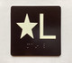 ELEVATOR FLOOR NUMBER THE LEXINGTON AVE LINE (STAR L- STAR LOBBY) COMPLIANCE SIGN