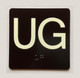 ELEVATOR FLOOR NUMBER THE LEXINGTON AVE LINE (UG- UNDER GROUND) COMPLIANCE SIGN
