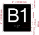 ELEVATOR FLOOR NUMBER THE LEXINGTON AVE LINE (B1- BASEMENT 1) SAFETY SIGN
