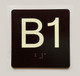 ELEVATOR FLOOR NUMBER THE LEXINGTON AVE LINE (B1- BASEMENT 1) COMPLIANCE SIGN