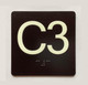 FD ELEVATOR FLOOR NUMBER THE LEXINGTON AVE LINE (C3- CELLAR 3) SIGN