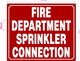 FIRE DEPARTMENT SPRINKLER CONNECTION SAFETY SIGN
