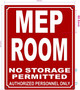FD MEP ROOM SIGN/MECHANICAL