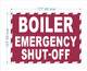 NYC BOILER EMERGENCY SHUT OFF SIGN -ZEBRA LINE