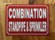 NYC COMBINATION STANDPIPE & SPRINKLER SIGN