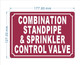 COMBINATION STANDPIPE & SPRINKLER CONTROL VALVE COMPLIANCE SIGN