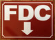 HPD FDC ARROW DOWN SIGN