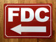 FDC LEFT ARROW SAFETY SIGN
