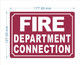 FD FIRE DEPARTMENT CONNECTION SIGN