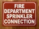 NYC FIRE DEPARTMENT SPRINKLER CONNECTION SIGN