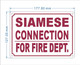 FD SIAMESE CONNECTION FOR FIRE DEPARTMENT SIGN