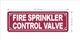 NYC FIRE SPRINKLER CONTROL VALVE SIGN