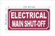 HPD ELECTRICAL MAIN SHUT-OFF SIGN