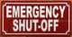 HPD "EMERGENCY SHUT-OFF SIGN"