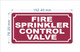HPD FIRE SPRINKLER CONTROL VALVE SIGN