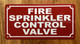FIRE SPRINKLER CONTROL VALVE COMPLIANCE SIGN