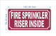 FD FIRE SPRINKLER RISER INSIDE SIGN