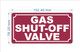HPD GAS SHUT-OFF VALVE SIGN