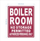 FD BOILER ROOM SIGN