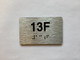 Apartment Number Safety Sign Unit 13F